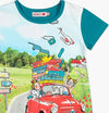 Vestito Bambina Turchese 100% Cotone Stampato Multi Colore Vestitino Estivo Girocollo Mezze Maniche Bimba Estivo Casual Abito Estate vestito bambina/ragazza Piccole Canaglie - Tropea, Commerciovirtuoso.it