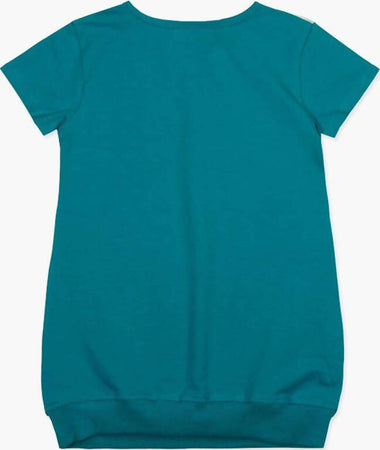 Vestito Bambina Turchese 100% Cotone Stampato Multi Colore Vestitino Estivo Girocollo Mezze Maniche Bimba Estivo Casual Abito Estate vestito bambina/ragazza Piccole Canaglie - Tropea, Commerciovirtuoso.it