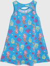 Vestito Estivo Bambina Azzurro Sirenetta Vestitino Estate Stampato Colorato Bimba Sirena Abitino Corto in Cotone Girocollo Senza Maniche Abito Casual Bambina ABITO Piccole Canaglie - Tropea, Commerciovirtuoso.it