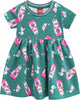 Vestito Estivo Bambina Verde Acqua Azzurro Gattini Rosa Neon Vestitino Bimba Estate Abito Leggero Gatti Rosa Girocollo Abitino Corto Mezze Maniche ABITO Piccole Canaglie - Tropea, Commerciovirtuoso.it