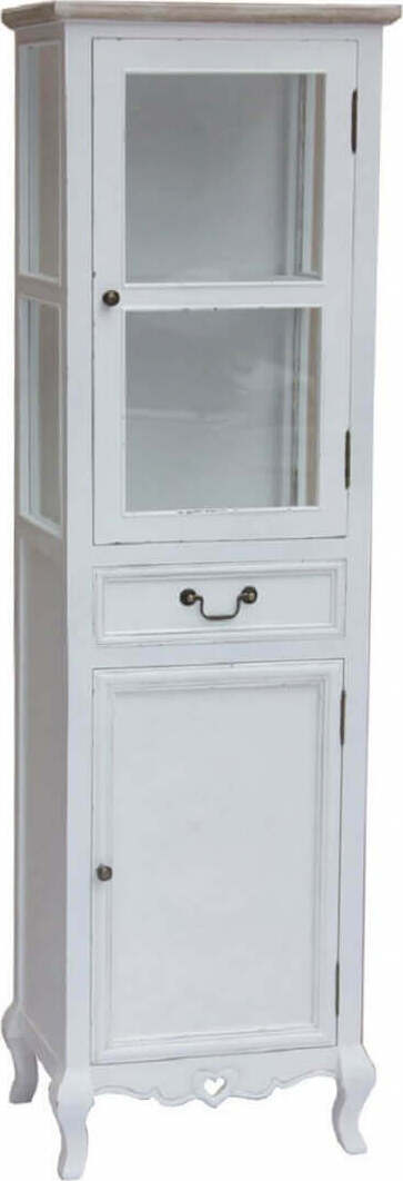 vetrina-un-cassetto-2-ante-in-legno-di-paulownia-shabby-chic-50x37x170-Bianco-Milani-Home