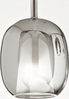 Vetro-Borosilicato-Contemporaneo-Rain-Fumè-Specchiato-D17,5-Senza-Rosone