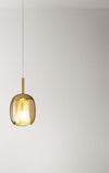 Vetro-Borosilicato-Contemporaneo-Rain-Oro-Specchiato-D17,5-Senza-Rosone