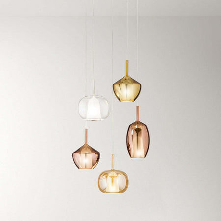 Vetro-Borosilicato-Contemporaneo-Rain-Oro-Specchiato-D20-Senza-Rosone