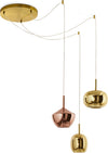 Vetro-Borosilicato-Contemporaneo-Rain-Oro-Specchiato-D22,5-Senza-Rosone