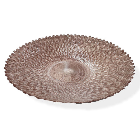 Piatto decorato centrotavola "Fashion" in vetro per tavola natalizia da 40 cm
