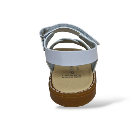 Scarpe sandali Bambine andanines malinche 221411 bianco-beige velcro