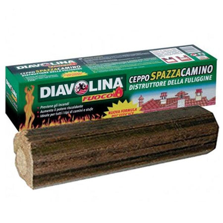 Ceppo spazza camino per stufe a legna tronchetto mangia fuliggine