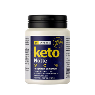 Brucia Grassi Notturno con Griffonia e Melatonina – Integratore Keto per il Metabolismo Attivo e Sonno Rilassante - Ideale per la Dieta Chetogenica | Keto Notte AlohaLabs 60 Compresse