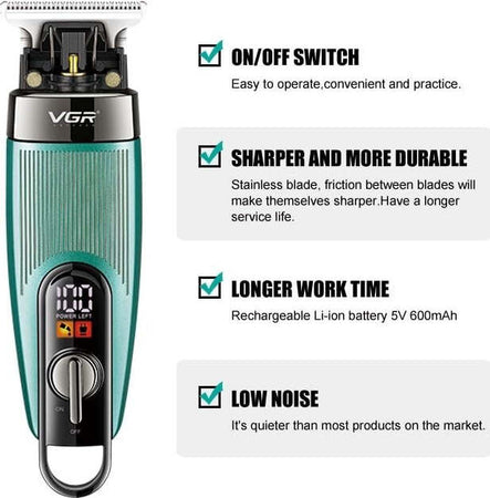 VGR-V-975-RASOIO-ELETTRICO-TAGLIA-CAPELLI-PROFESSIONALE-REGOLA-BARBA-DISPLAY-USB