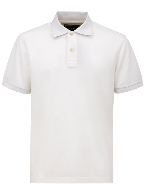 CANALI Polo Canali bianco manica corta da uomo