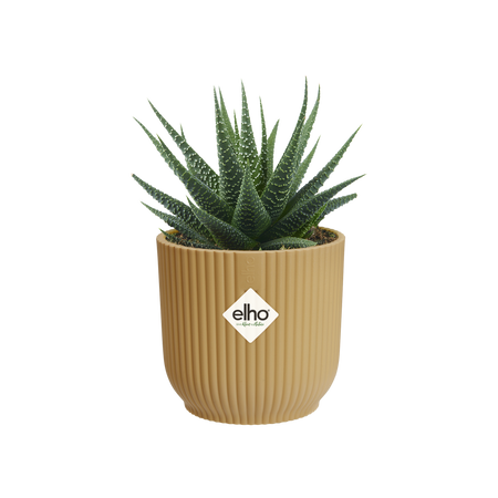 Vaso "Vibes Fold Round" in plastica riciclata, per esterno, stile moderno