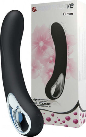 Vibratore di Design 12 Funzioni Ricaricabile USB In Silicone Nero Pretty Love - Alston / Elmer Salute e cura della persona/Erotismo e contraccezione/Sex toys/Vibratori/Vibratori G-Spot Kondorama - Martinsicuro, Commerciovirtuoso.it