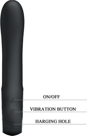 Vibratore di Design 12 Funzioni Ricaricabile USB In Silicone Nero Pretty Love - Alston / Elmer Salute e cura della persona/Erotismo e contraccezione/Sex toys/Vibratori/Vibratori G-Spot Kondorama - Martinsicuro, Commerciovirtuoso.it