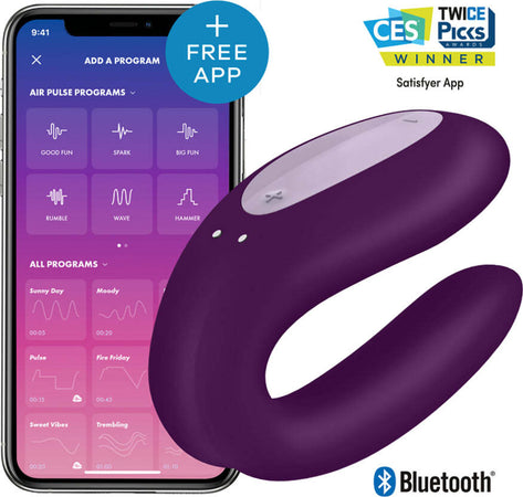 Vibratore Per Coppia Satisfyer Double Joy Con App Purple Gioco Di Coppia Wireless Bluetooth Salute e cura della persona/Erotismo e contraccezione/Sex toys/Vibratori/Vibratori per coppia Kondorama - Martinsicuro, Commerciovirtuoso.it