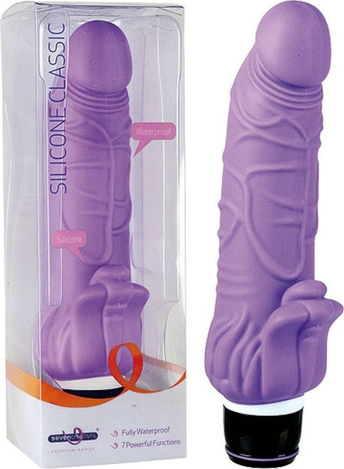 Vibratore Realistico Con Velocità Regolabile Impermeabile Seven Creations Stimu Purple – Fallo Realistico Vibrante Con Stimolatore In Silicone Viola Cm 19 Salute e cura della persona/Erotismo e contraccezione/Sex toys/Vibratori/Vibratori realistici Kondorama - Martinsicuro, Commerciovirtuoso.it