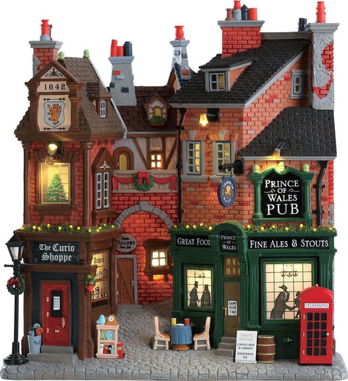Vicolo inglese, edificio luminoso per villaggio di Natale in Poliresina‎ Casa e cucina/Decorazioni per interni/Addobbi e decorazioni per ricorrenze/Decorazioni natalizie/Oggettistica MagiediNatale.it - Altamura, Commerciovirtuoso.it