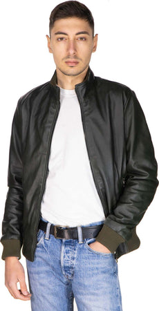 Victor---Bomber-Uomo-Verde-in-vera-pelle