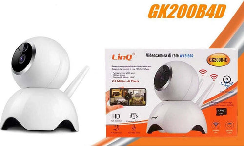 Videocamera Telecamera Di Rete Wireless Wifi 1080p Doppia Antenna Hd Gk200b4d Fai da te/Sicurezza e protezione/Sistemi di sicurezza domestica/Kit video per la sicurezza domestica/Videocamere di sorveglianza/Dom camera Trade Shop italia - Napoli, Commerciovirtuoso.it