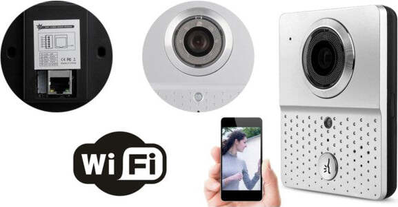 Videocitofono-Wifi-Campanello-Led-Ir-Lan-Hd-Camera-Chiamata-Remota-Smartphone