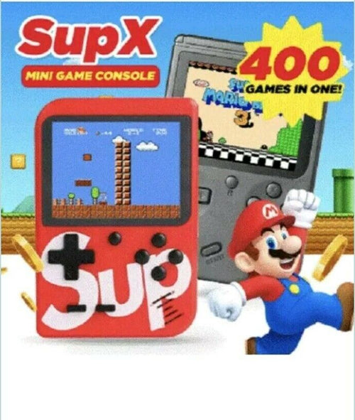 VIDEOGIOCO-CONSOLE-PORTATILE-400-GIOCHI-8-BIT-TV-SUP-400-BOX-RETRO-SUP