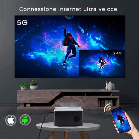 Videoproiettore Portatile Ad Alta Definizione Hd Lettore Multimediale Q-hd4800 Elettronica/Home Cinema TV e video/Proiettori Trade Shop italia - Napoli, Commerciovirtuoso.it