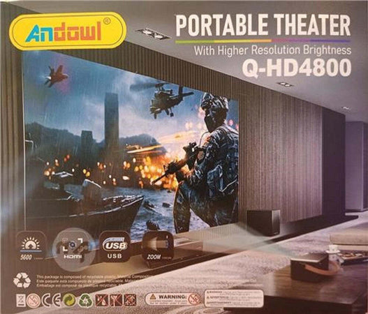 Videoproiettore Portatile Ad Alta Definizione Hd Lettore Multimediale Q-hd4800 Elettronica/Home Cinema TV e video/Proiettori Trade Shop italia - Napoli, Commerciovirtuoso.it