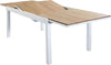 VIDUUS---set-tavolo-160/240x95-struttura-in-alluminio-bianco-compreso-di-8-sedute-Bianco-Milani-Home