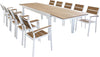 VIDUUS---set-tavolo-200/300x95-struttura-in-alluminio-compreso-di-10-sedute-Bianco-Milani-Home