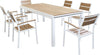 VIDUUS---set-tavolo-200/300x95-struttura-in-alluminio-compreso-di-6-sedute-Bianco-Milani-Home