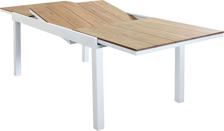 VIDUUS---tavolo-da-giardino-allungabile-in-alluminio-e-polywood-160/240x95-Bianco-Milani-Home