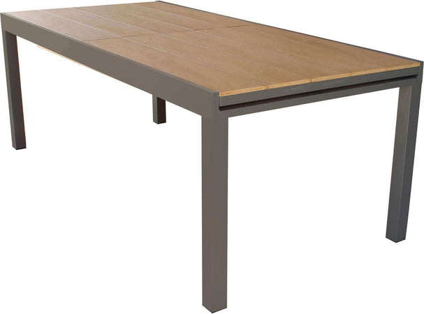 VIDUUS---tavolo-da-giardino-in-alluminio-200/300x95-Taupe-Milani-Home