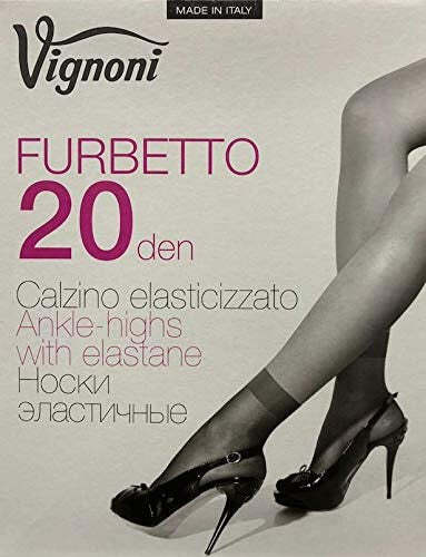 Vignoni-Calzino-20den-Setificato-con-Bordo-Confort-Taglia-Unica-2-Paia-Miele