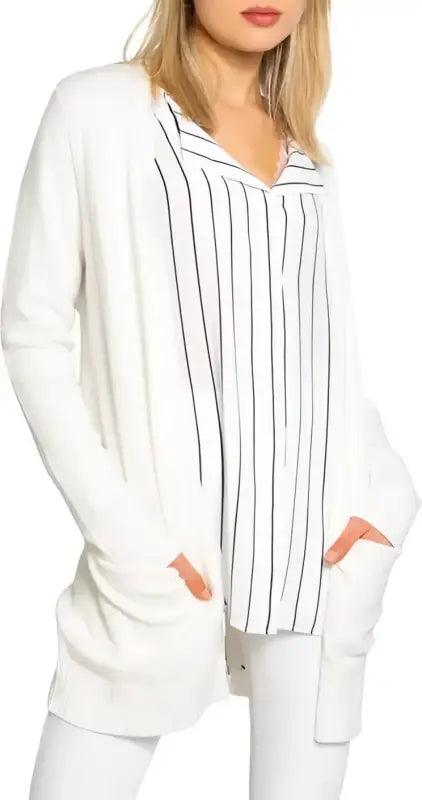 Vila Clothes Cardigan Donna - white / XS - Abbigliamento Cardigan