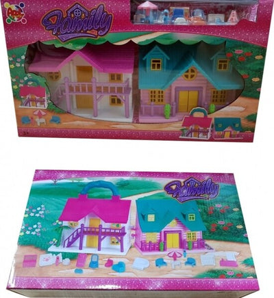 Villa-Casa-Vacanze-Portatile-2-Bambole-Letto-Ombrellone-Pouf-Gioco-Mare-Bambine