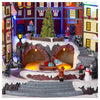 Scena animata a Led con case e albero di natale con luci e movimenti 31 cm