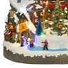 Scena animata a Led Persone del villaggio si divertono vicino l'Albero, decorazione da 39 cm