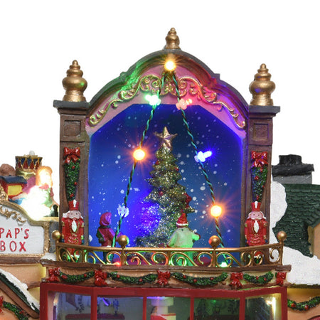 Scena animata a Led con negozio di giocattoli con luci 28,5 cm
