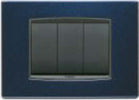 VIMAR---1-PLACCA-EIKON-CLASSICA-3-MODULI-IN-METALLO-COLORE-BLU-TOLEDO-METAL-20653.06