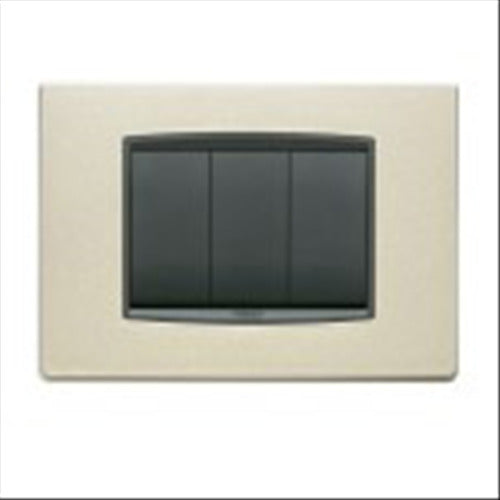 VIMAR---1-PLACCA-EIKON-CLASSICA-3-MODULI-IN-METALLO-COLORE-CHAMPAGNE-METAL-20653.07