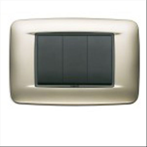 VIMAR---1-PLACCA-EIKON-ROUND-3-MODULI-IN-METALLO-COLORE-NICHEL-SATINATO-20683.22
