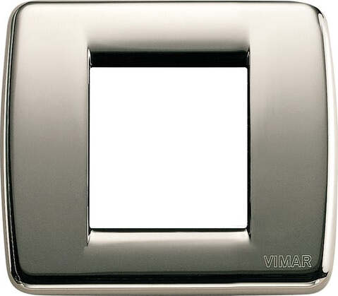 VIMAR---1-PLACCA-IDEA-RONDO'-1-2-MODULI-IN-METALLO-COLORE-CROMO-NERO-17093.31