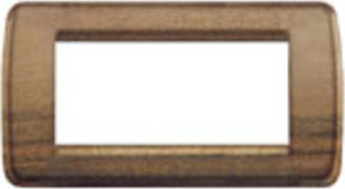 VIMAR---1-PLACCA-IDEA-RONDO'-4-MODULI-IN-METALLO-COLORE-NOCE-16754.55