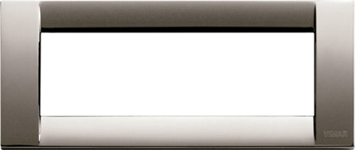 VIMAR---PLACCA-6-MODULI-SERIE-IDEA-IN-METALLO-COLORE-CROMO-NERO-16736.31