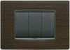 Vimar---Placca-Classic-3-moduli-in-legno-naturale-Serie-Eikon-colore-Wengé-Africano-20653.31