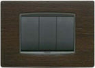 Vimar---Placca-Classic-3-moduli-in-legno-naturale-Serie-Eikon-colore-Wengé-Africano-20653.31