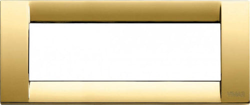 Vimar---Placca-Classica-6-Moduli-Serie-Idea-in-Metallo-colore-Oro-Lucido-16736.32