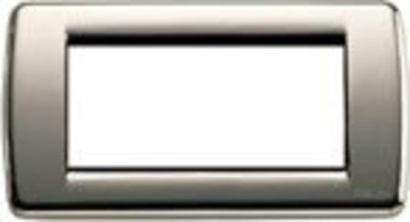 VIMAR---PLACCA-IDEA-RONDO'-4-MODULI-IN-METALLO-CROMATO-NERO-16754.31