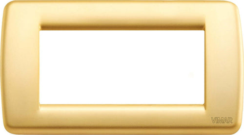 VIMAR---PLACCA-IDEA-RONDO'-4-MODULI-ORO-OPACO