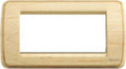 Vimar---Placca-Rondò-4-moduli-in-legno-naturale-Acero-16754.51